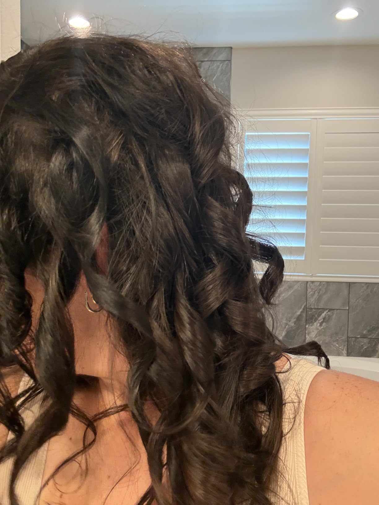 TYMO Automatic Rotating Curling Iron - TYMO CURLPRO Beach Waves Curling Wand, Portable Hair Curler, 500 Million Ionic, Dual Voltage & Lightweight for Travel, Ceramic Coating, 1 Inch, Pink - Customer Photo 1