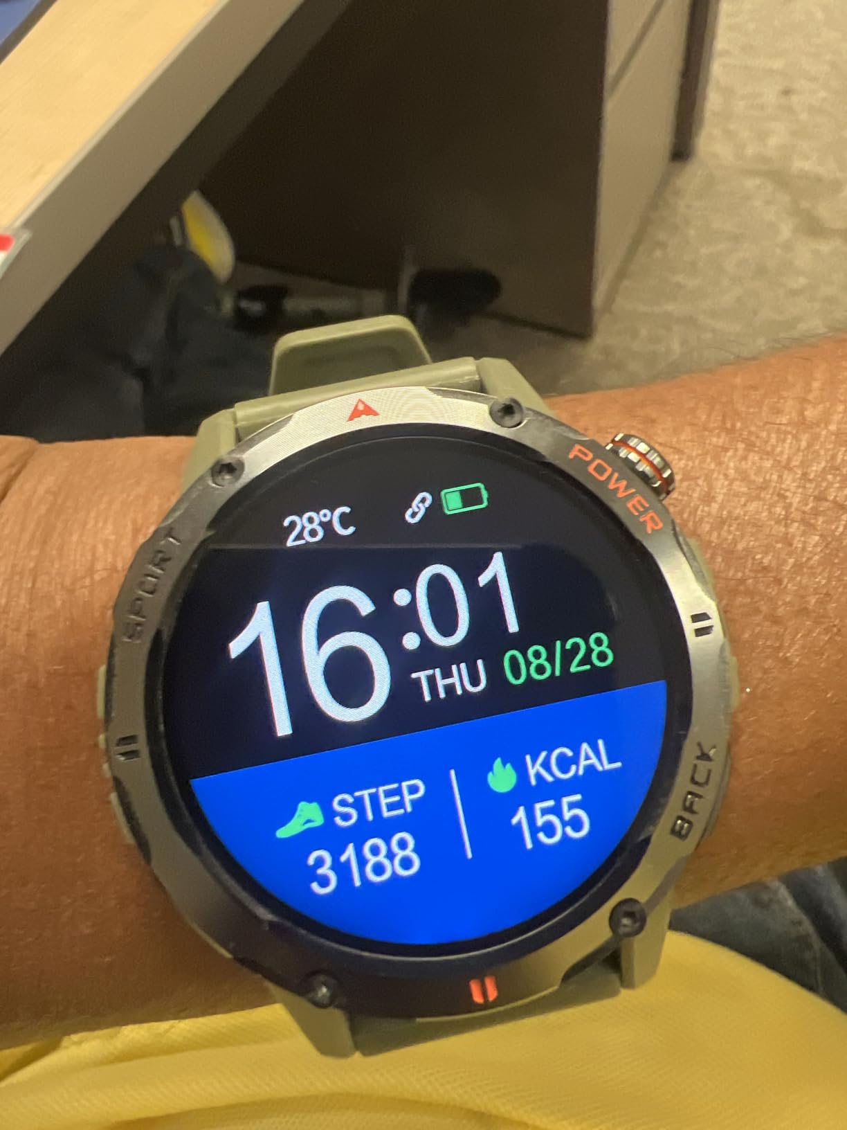 Smart Watches for Men (Answer/Make Call) with Flashlight Military Grade Compatible for Android & iPhone Waterproof with Blood Pressure/HeartRate/Sleep/120+ Sport Modes, Army Green - Customer Photo 2