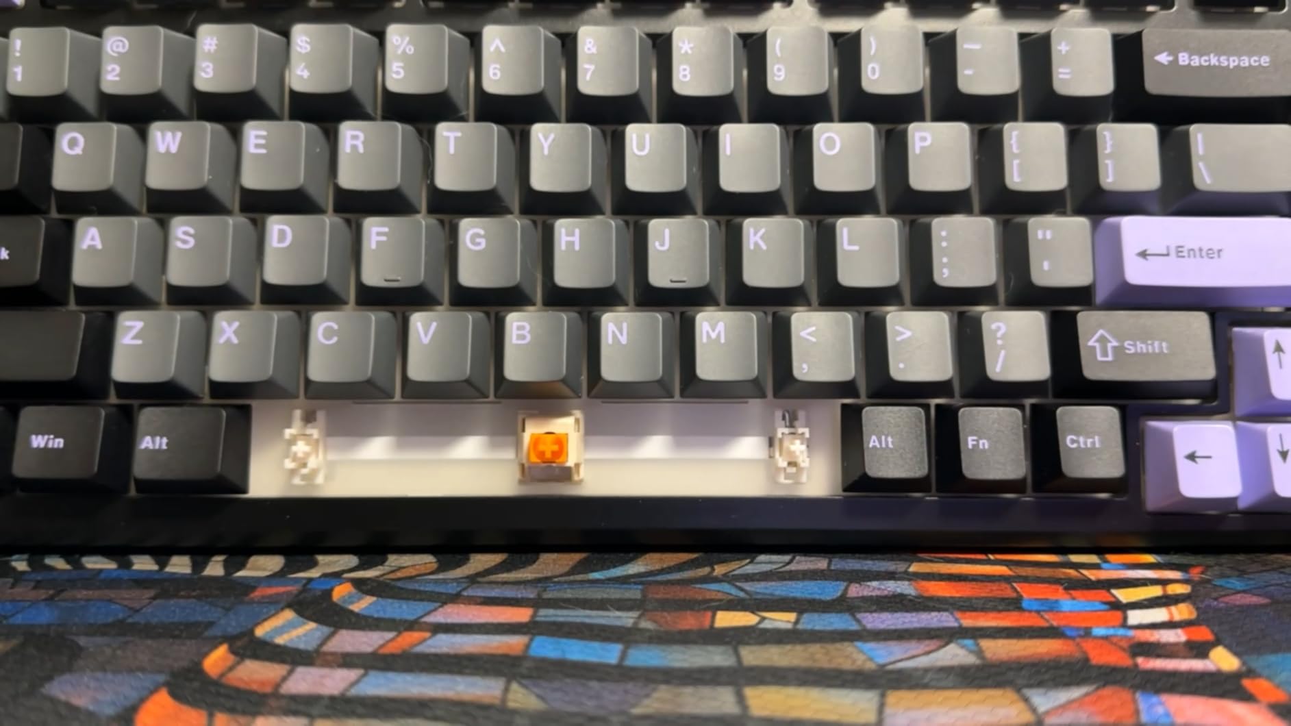 MCHOSE G98 PRO Wireless Mechanical Keyboard, Tri-Mode Connection Gaming Keyboard, Hot Swappable Custom Gasket Structure, Pre-lubed Linear Switches, Double Shot PBT Keycaps RGB LED Backlit Purple&Black - Customer Photo 2