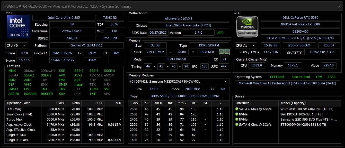 Aurora Gaming Desktop ACT1250 - Intel Core Ultra 7 265F, 32GB DDR5 RAM, 1TB SSD, NVIDIA GeForce RTX 5070, 1000W Platinum Rated PSU, Windows 11 Home, Clear Panel - Black - Customer Photo 1