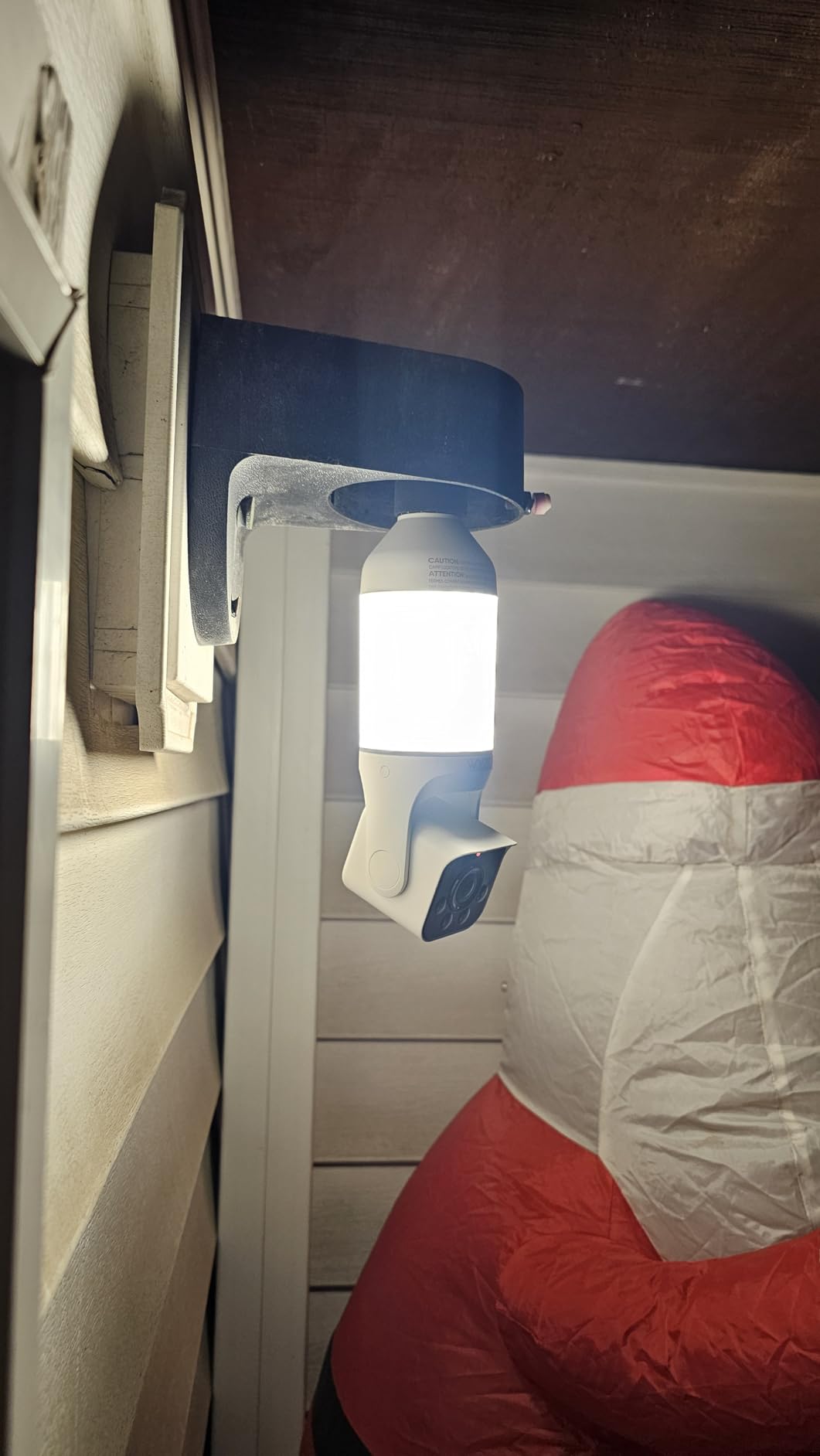 WYZE Bulb Cam Security Camera, 2K HD Outdoor Light Bulb Camera, Color Night Vision, Dimmable LED Bulb, Motion Detection, Siren Alarm, Works w/Alexa/Google Assistant. Free Expert Support - Customer Photo 1