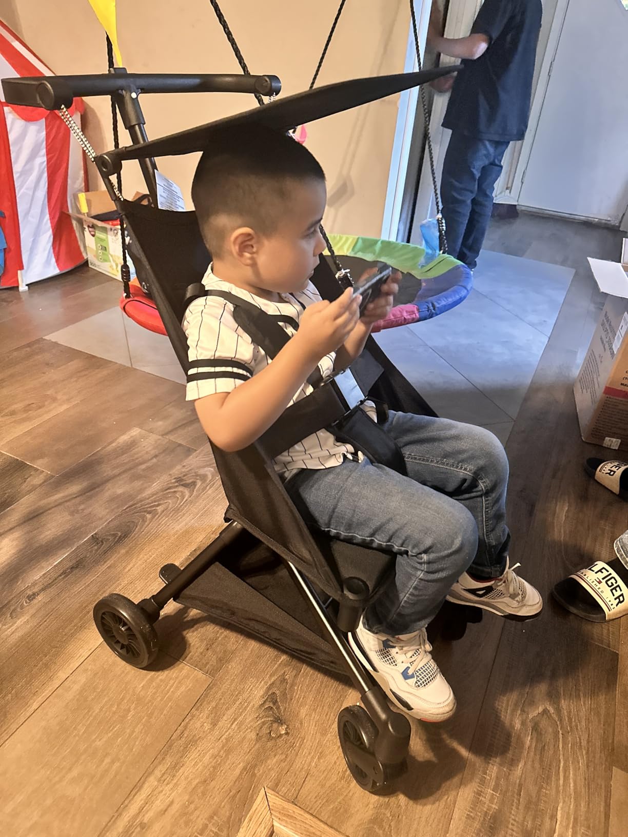 Lightweight Baby Stroller Under 10 LBS, Travel Strollers for Airplane with Carry Bag, One-Handed Fold Compact Umbrella Stroller - Adjustable Sun Canopy, 360° Wheels & 3-Point Safety Harness - Customer Photo 1