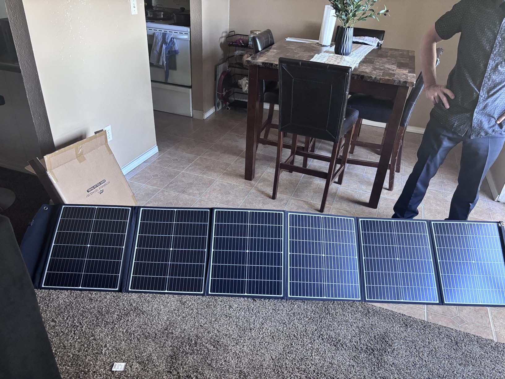 Ecosonique 200W Portable Solar Panel for Power Stations, Foldable & Lightweight with Kickstand, USB-C PD3.0 & USB-A QC3.0, MC4 & Multi-Output for Solar Generators, RVs, Camping, and Outdoor Use - Customer Photo 1