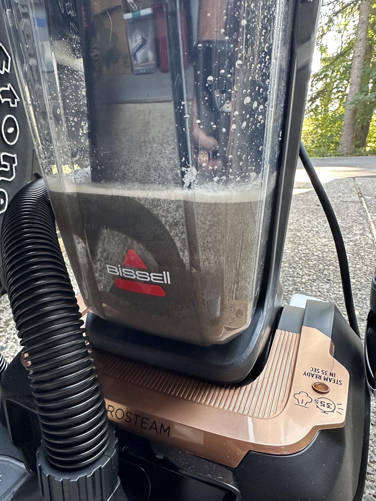 BISSELL Revolution HydroSteam Carpet Cleaner, Upright Deep Cleaner, HydroSteam Technology, 4-inch Self-Cleaning Tough Stain Tool & Formulas Included, 4123 - Customer Photo 3