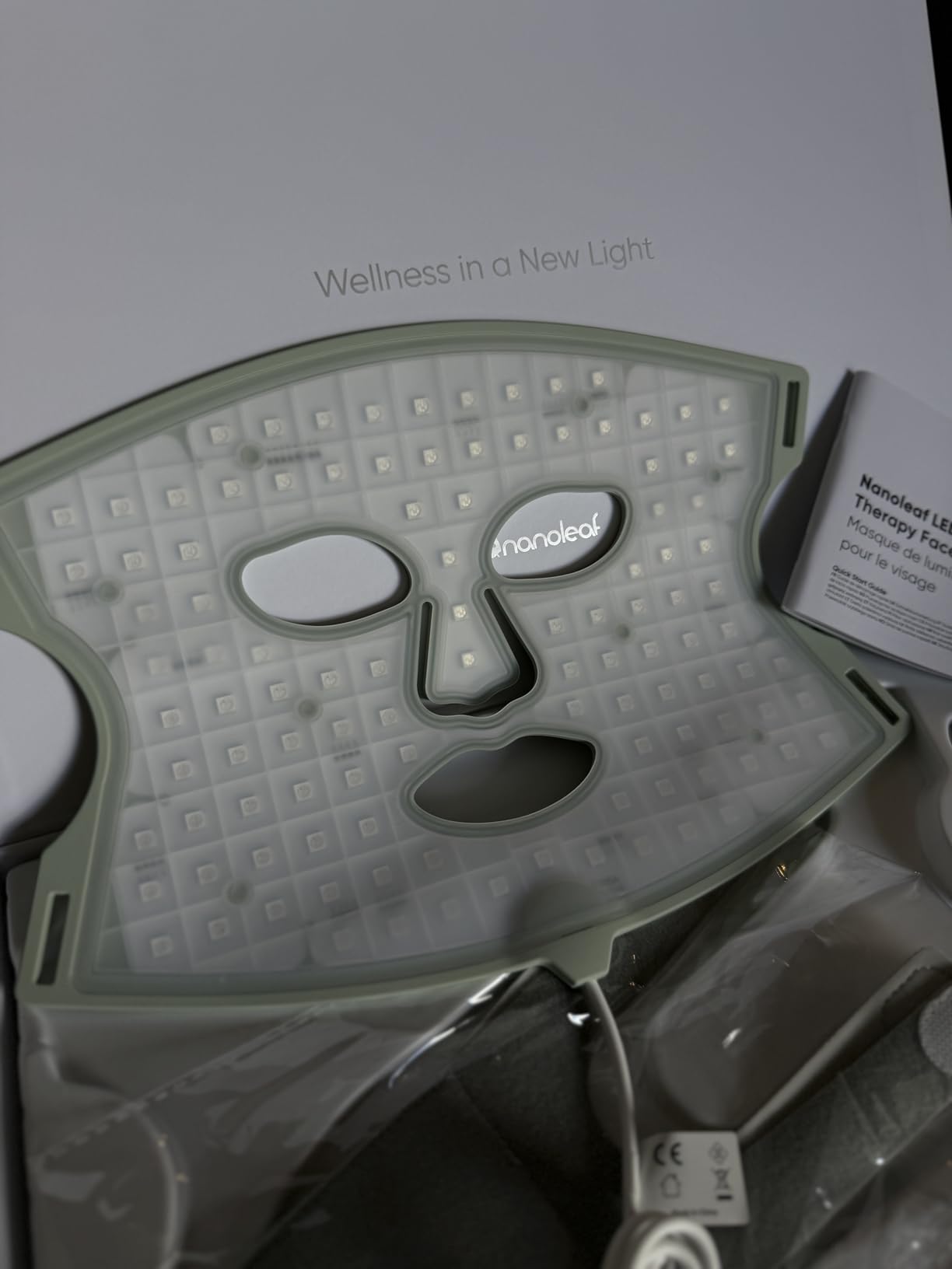 Nanoleaf FDA-Cleared LED Face Mask with 7 Light Therapy Modes - Professional Red, Blue & NIR Light Treatment Device for Wrinkles, Acne & Skin Rejuvenation - 432 LEDs, Rechargeable - Customer Photo 3