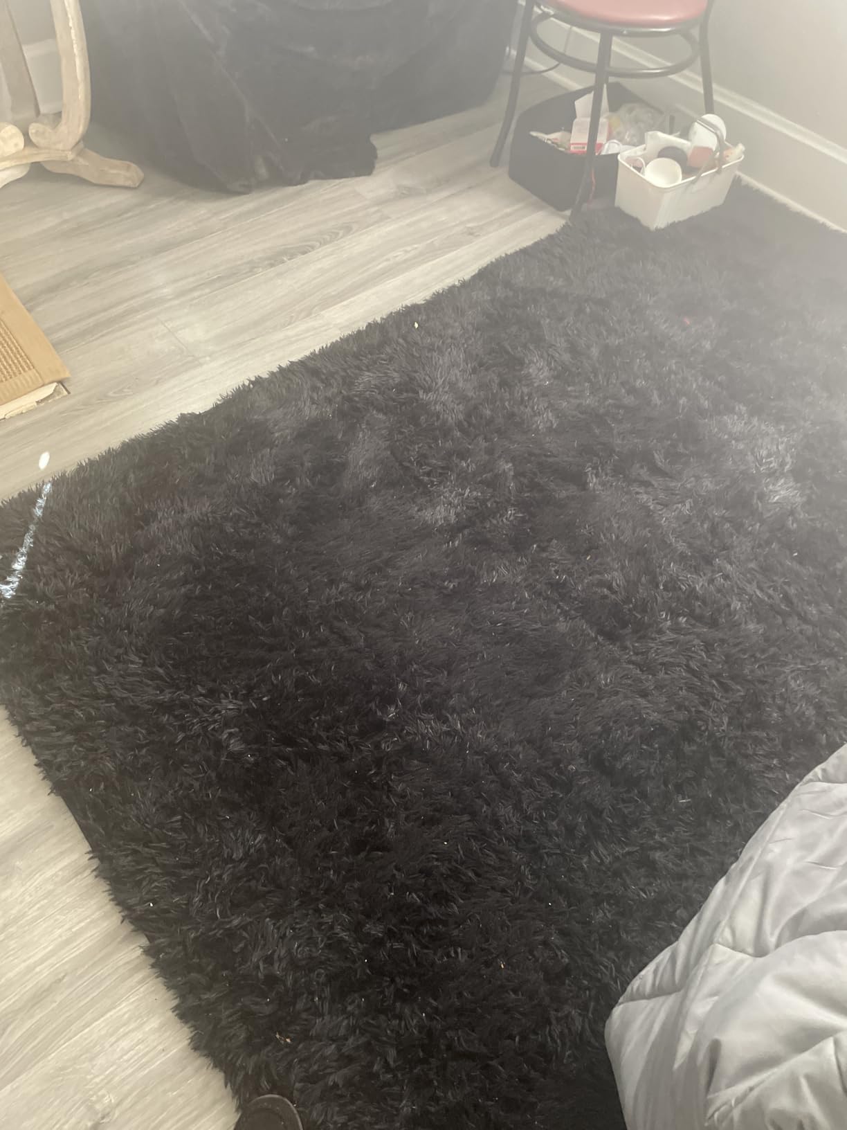 5x7 Black Area Rugs for Living Room, Large Fluffy Shag Bedroom Rugs Non-Slip, Ultra Soft Plush Carpet for Nursery Kids PlayRoom Dorm Office Indoor Modern Carpets Customer Review 5x7 Black Area Rugs for Living Room, Large Fluffy Shag Bedroom Rugs Non-Slip, Ultra Soft Plush Carpet for Nursery Kids PlayRoom Dorm Office Indoor Modern Carpets - Customer Photo 3