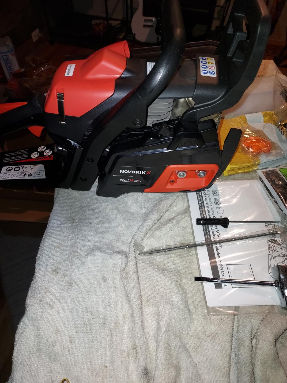 Gas Chainsaw Powered 42CC 18&16 Inch Chainsaw For Tree Trimming Wood Cutting 2.3 HP Handheld Chain Saw Gas With Automatic Oiler Christmas Birthday Gift For Husband Man Dad Customer Review Gas Chainsaw Powered 42CC 18&16 Inch Chainsaw For Tree Trimming Wood Cutting 2.3 HP Handheld Chain Saw Gas With Automatic Oiler Christmas Birthday Gift For Husband Man Dad - Customer Photo 1