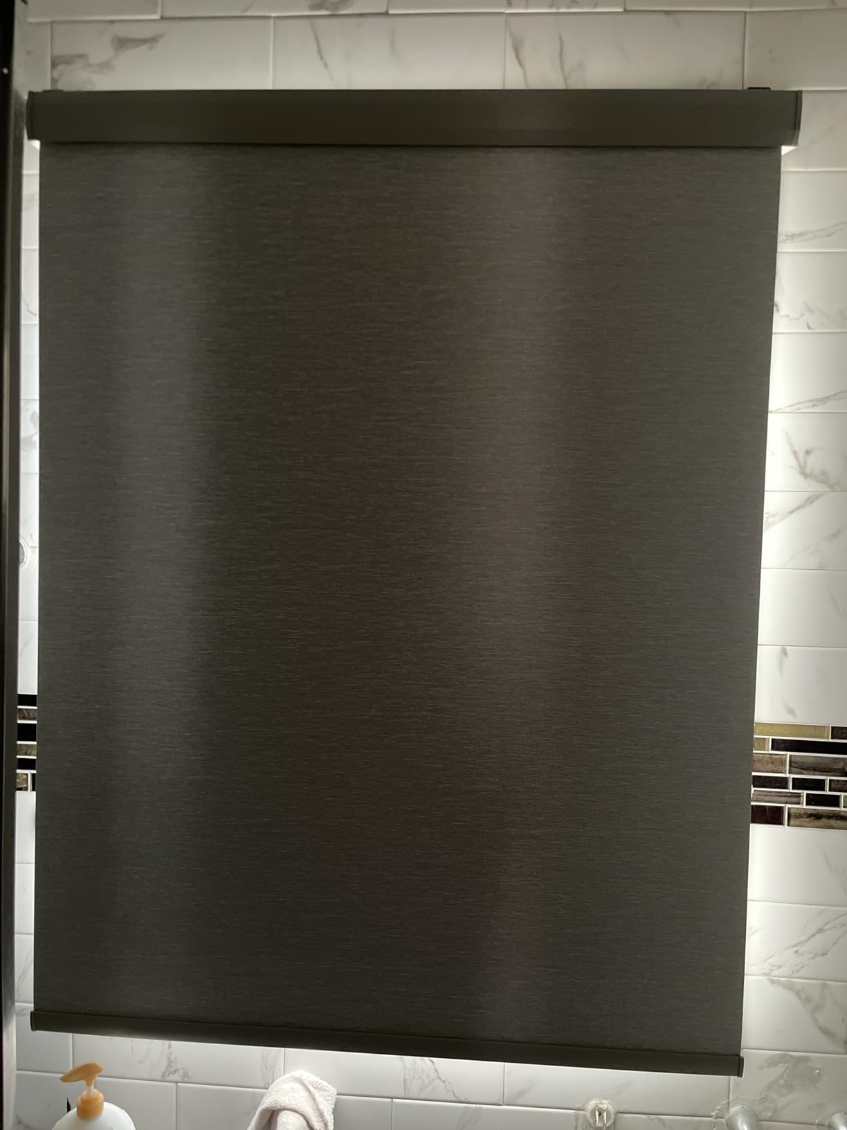 Motorized Blinds with Remote, 100% Blackout Smart Blinds, Automatic Shades for Windows, Electric Window Coverings, Compatible with Alexa Google and Homekit (Light Chaser-Perla Bianca BO) - Customer Photo 1