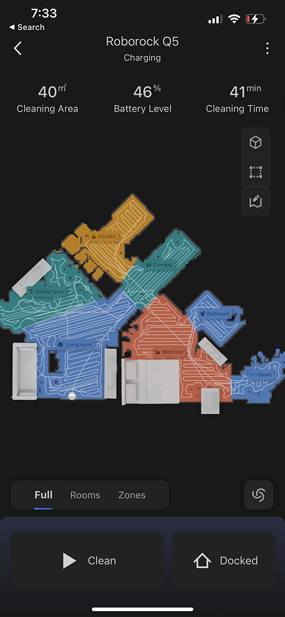 roborock Q7 M5 Robot Vacuum and Mop Combo, 10,000Pa HyperForce Suction, Robotic Vacuum Cleaner, Dual Anti-Tangle System, APP-Controlled Mopping, LiDAR Navigation, for Pet Hair and Carpet, Black - Customer Photo 3