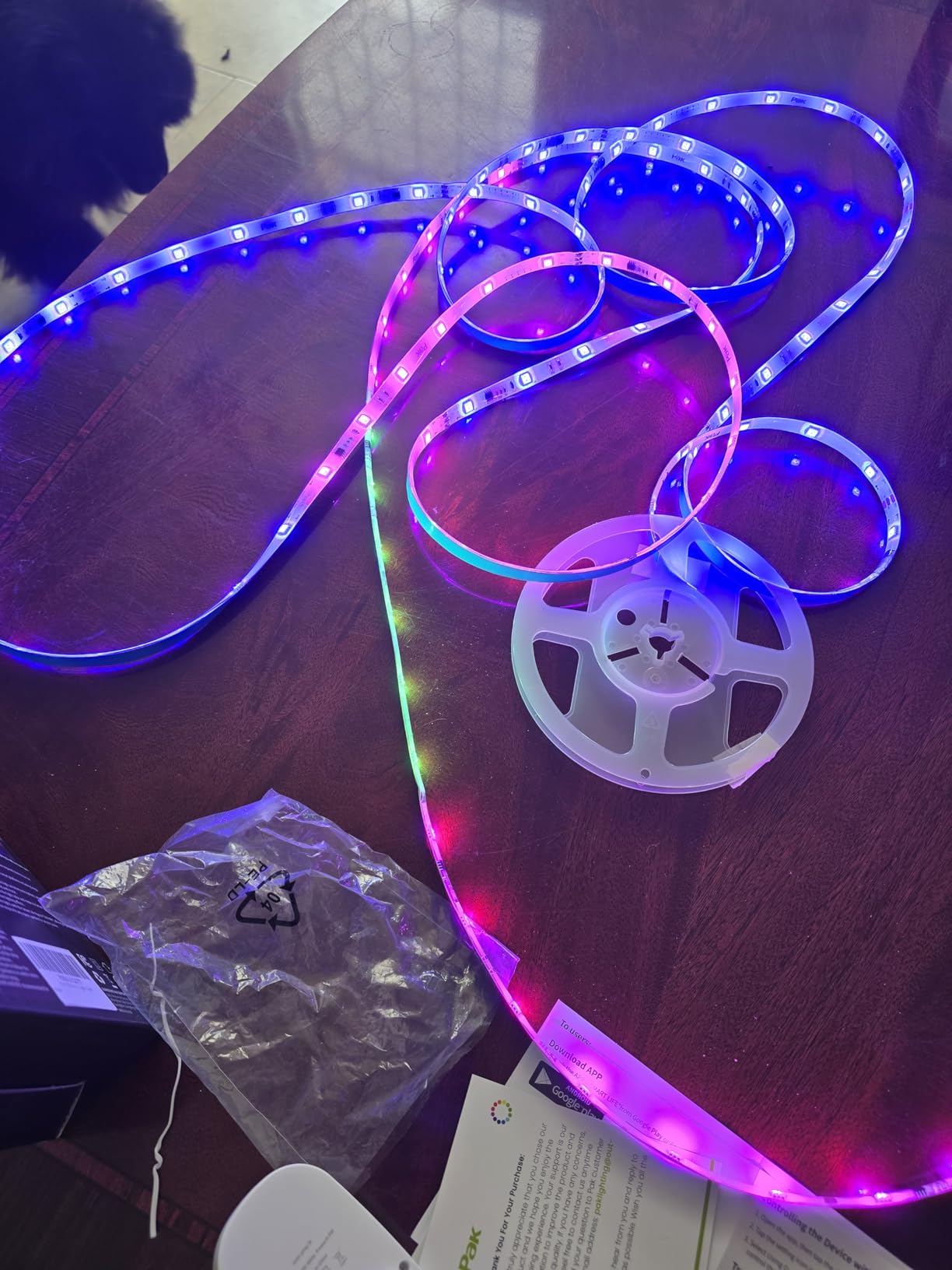 Pak RGB+IC LED Strip Lights, 16.4ft Smart LED Lights for Bedroom & TV, 16 Million Colors, Music Sync & Mic Control, 44 Scene Modes, DIY Cuttable, Remote & App Control, for Home Décor, Gaming & Party - Customer Photo 2