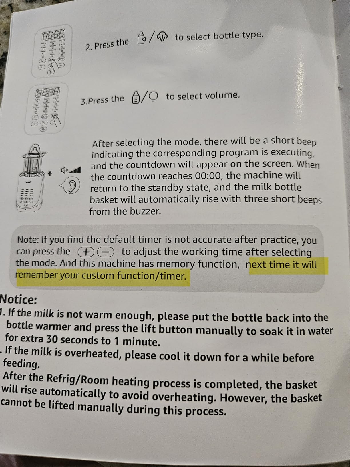GROWNSY Nutri Bottle Warmer with Innovative Auto-Lift Feature, 10-in-1 Fast Baby Bottle Warmer with Night Light, Retain Nutrients Milk Warmer for Breastmilk&Formula - Customer Photo 5