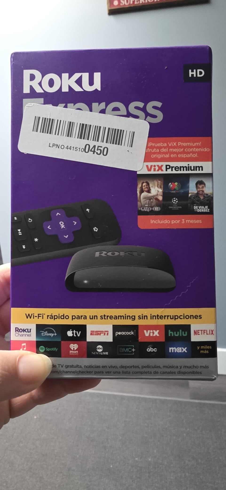 Roku Express Dispositivo de Streaming HD para TV (Spanish Edition) - Con VIX Premium, Control remoto con botones de acceso rápido I Roku Express HD Streaming Device for TV, with VIX Premium Offer - Customer Photo 1