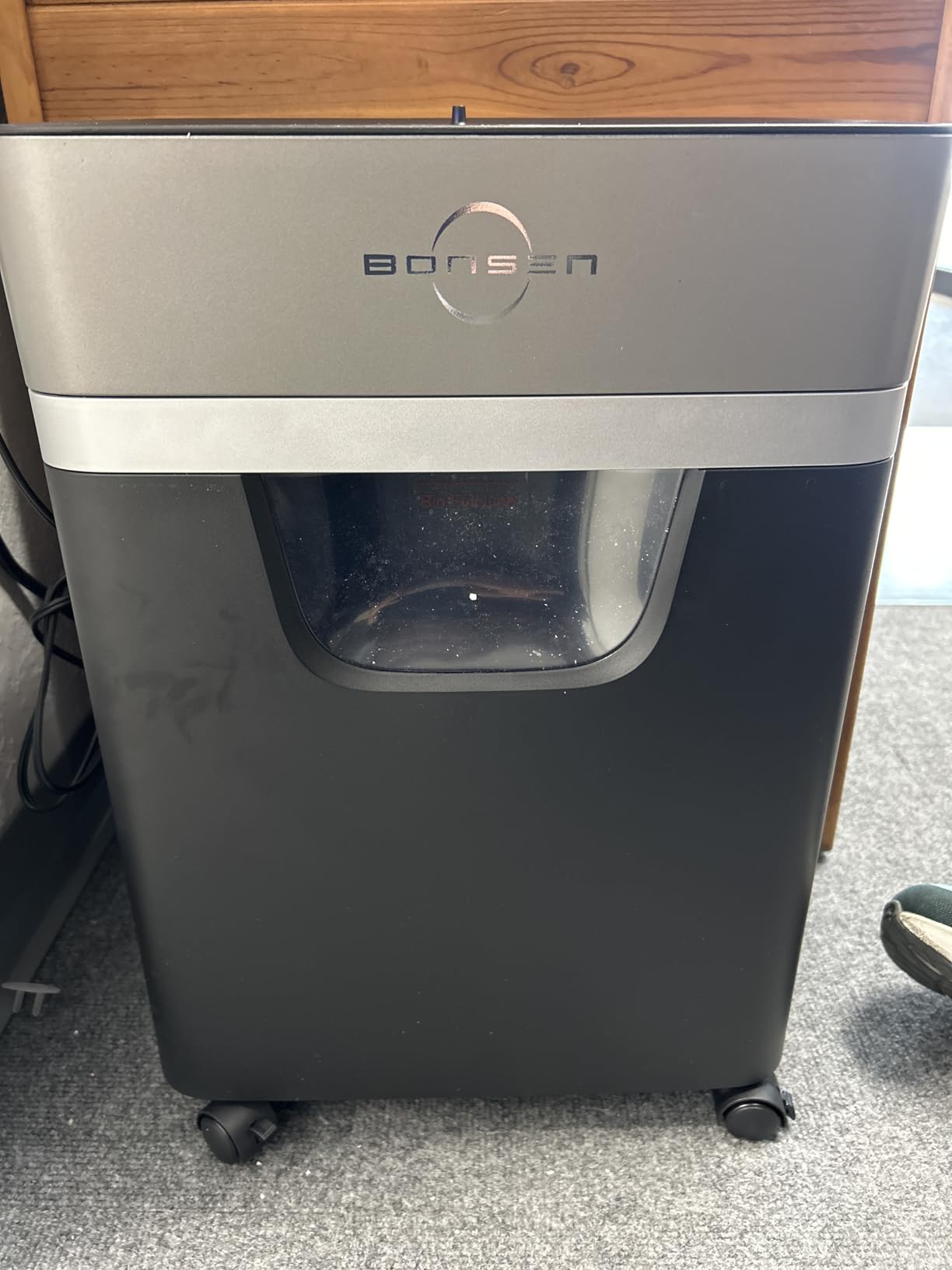 BONSEN 14-Sheet Paper Shredder for Home Office, Heavy Duty Cross Cut Shredder with 5.3 Gal Pullout Bin, Quiet Shredder for CDs/Credit Card/Staple, P-4 Security, Anti-Jam System - Customer Photo 1