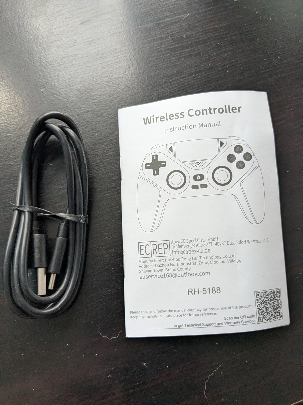 Dinosoo RGB Wireless Controller for PS5/PlayStation 5 PC, Bluetooth Controller with Turbo, Macro, Dynamic Vibration, 6-Axis Motion Control, 3.5mm Audio Jack, 1000mAh Battery, Speaker - Blue - Customer Photo 2