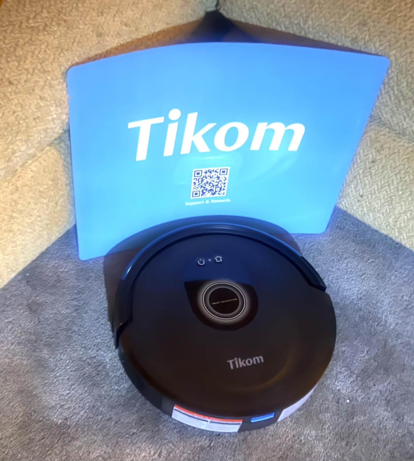 Tikom Robot Vacuum and Mop Combo, 5000Pa Robotic Vacuum Cleaner, 150 Min Max, App & Remote Control, Ideal for Hard Floor, Carpet, Pet Hair, Self-Charge(G8000 Max) - Customer Photo 2