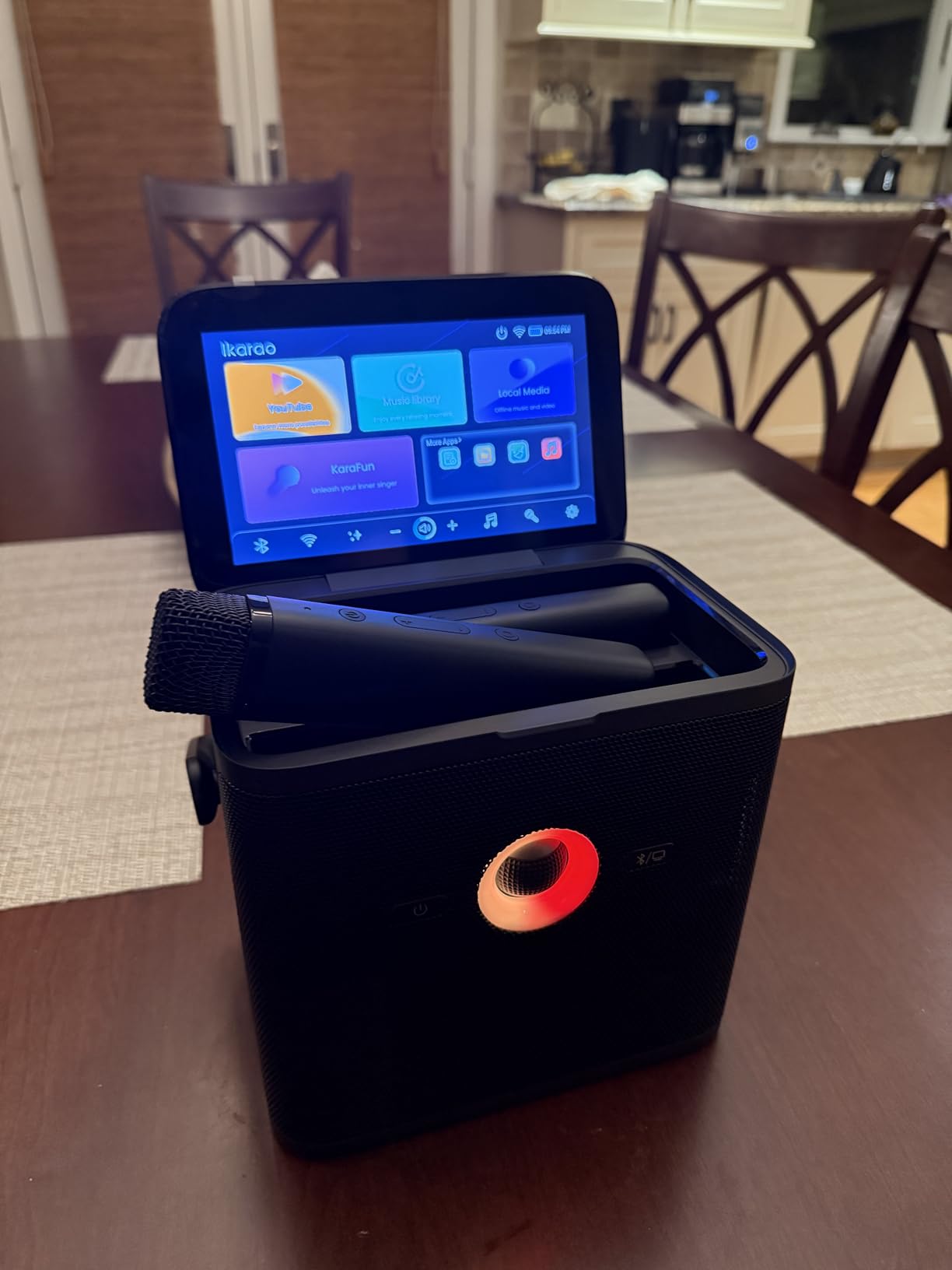 Ikarao Karaoke Machine for Adults, with Lyrics Display and Screen, Karaoke System for YouTube, 2 Wireless Microphones, Autotune & Echo, KaraFun Prime, Portable Karaoke Speaker for Home Outdoor Party - Customer Photo 2