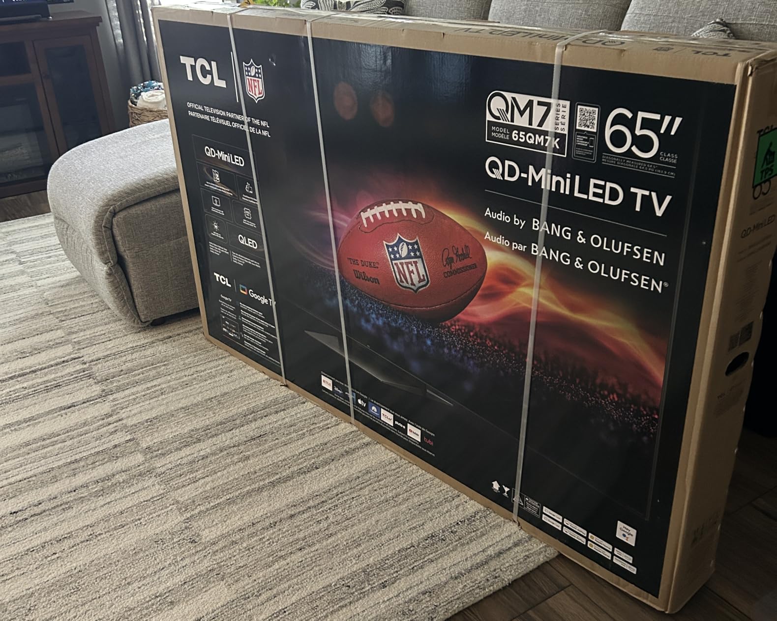 TCL 55 Inch Class QM7K Series | Mini LED QLED 4K HDR | 55QM7K, 2025 Model | 120HZ-144HZ Anti Reflective Screen Smart Google TV Dolby Atmos Onkyo Audio | Voice Remote Alexa Gaming Streaming Television - Customer Photo 4