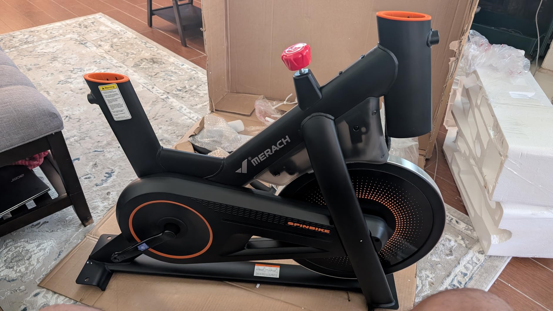 MERACH Magnetic Exercise Bike, Indoor Cycling Bike with Self-Developed App, 350 lbs Weight Capacity & 40 lbs Flywheel, Stationary Bike for Home Gym Fitness - Customer Photo 5