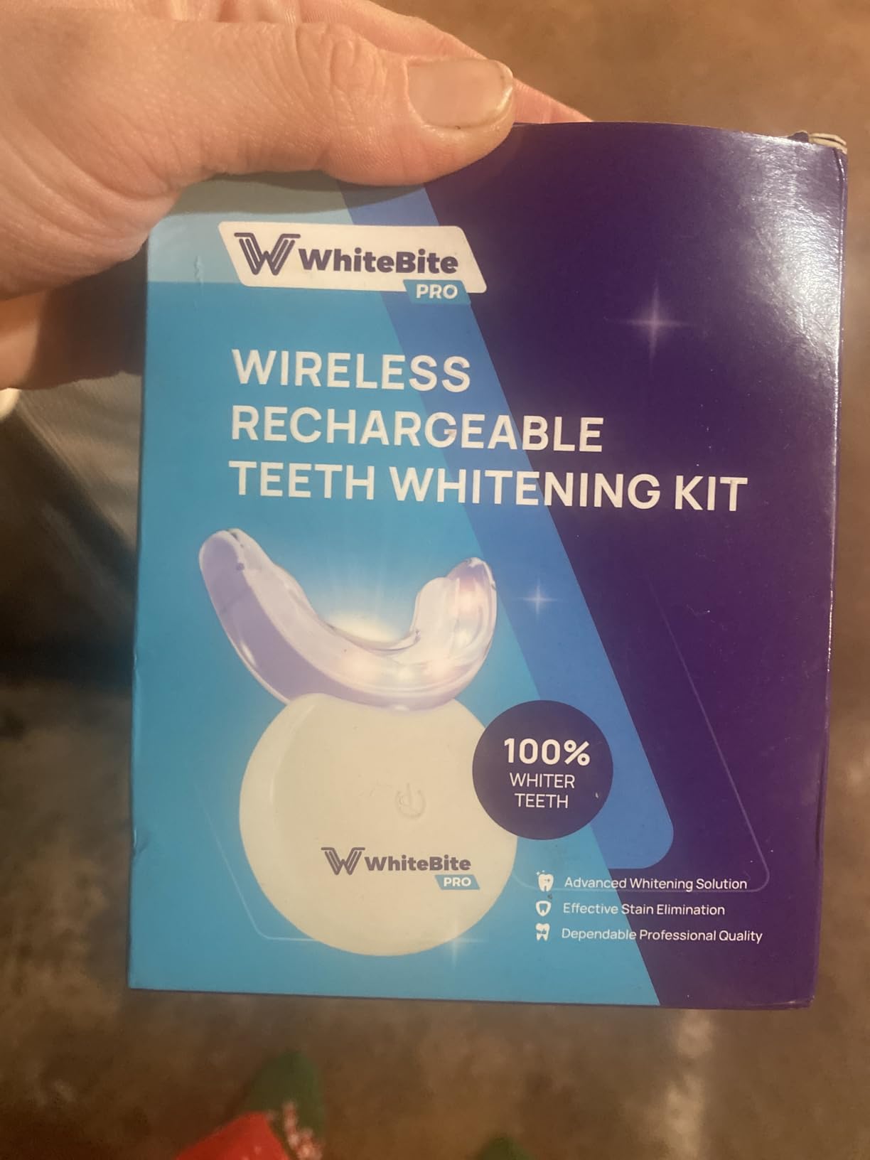 Whitebite Pro Teeth Whitening Kit for Sensitive Teeth – Dual LED Light + 35% Carbamide Peroxide Gel + Remineralizing Gel | Dental-Grade Whitening at Home Mint - Customer Photo 1