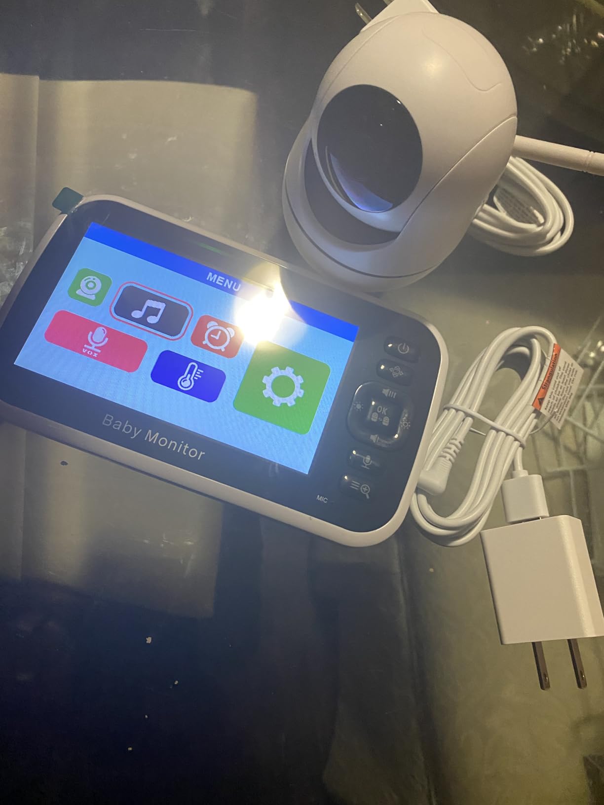 GoodBaby Baby Monitor with Camera and Audio - No WiFi, Remote Pan-Tilt-Zoom, Night Vision, Temperature Sensor, 2-Way Talk, 8 Lullabies, 30-Hour Battery Life，960ft Long Range - Customer Photo 2