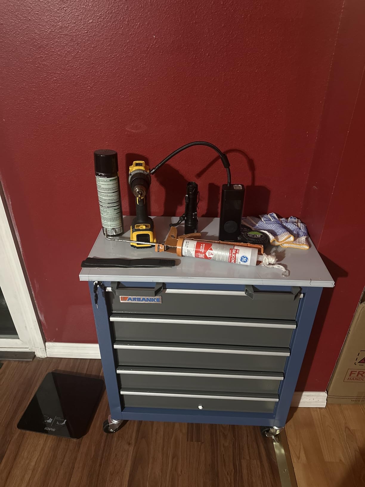 LARBANKE 5-Drawer Rolling Tool Chest with Stainless CounterTop,Tool Chest with Keyed Locking System, with Wheels and Foot Pads,Rolling Tool Cabinet with Drawer Liners,Unique Link Buckle for Connecting - Customer Photo 1