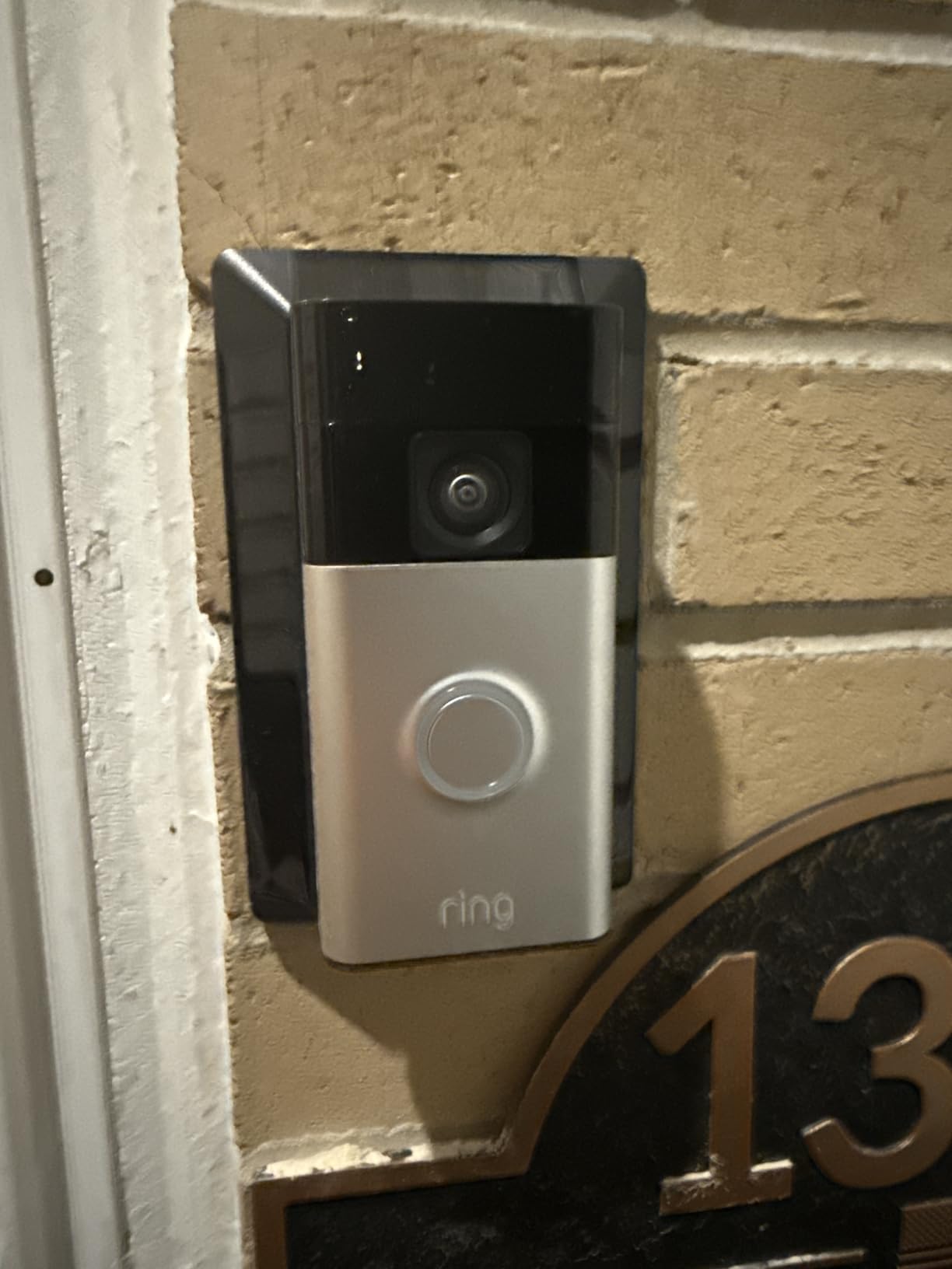 Ring Battery Doorbell, Solar, Head-to-Toe Video, Live View with Two-Way Talk, and Motion Detection & Alerts (2024 release), Satin Nickel - Customer Photo 1