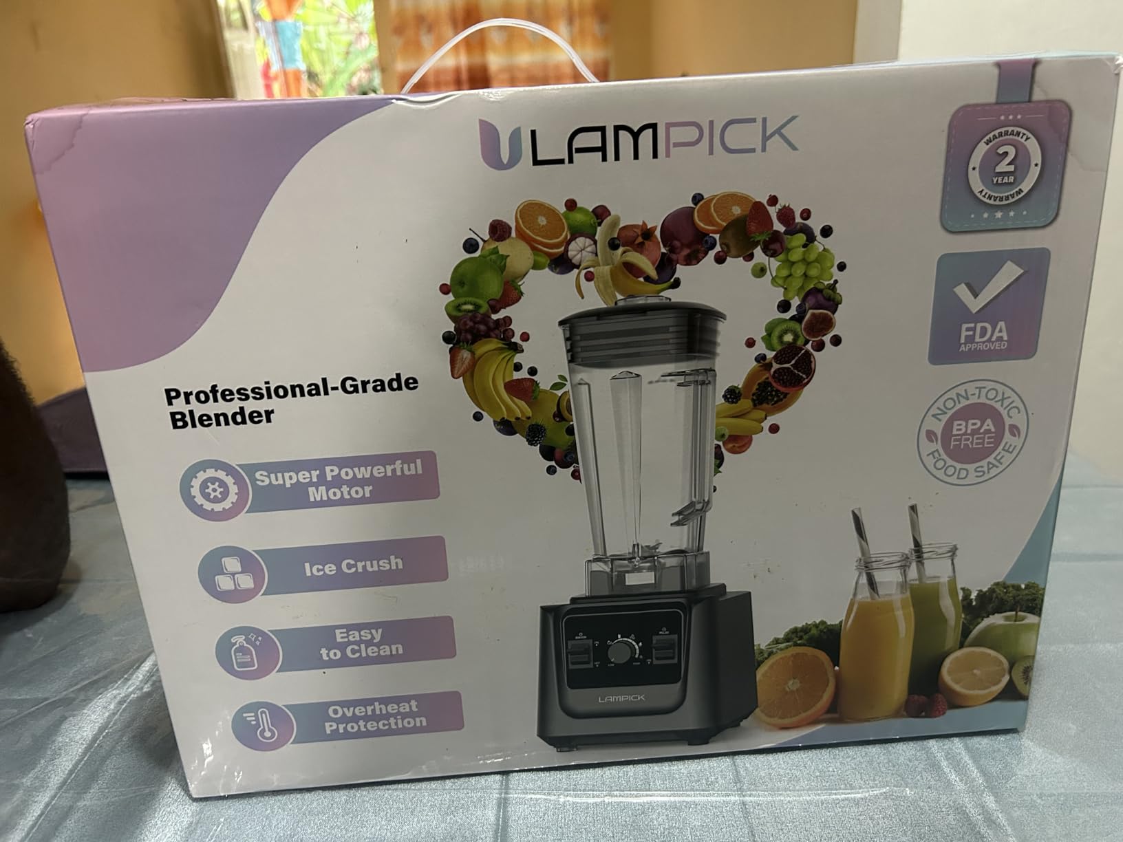 LAMPICK Blenders for Kitchen, 2000W Professional Grade High-Speed Countertop Blender with 68oz Pitcher & 27oz To-Go Cup for Smoothies, Ice, and Frozen Fruit, BPA-Free, Dishwasher Safe Customer Review LAMPICK Blenders for Kitchen, 2000W Professional Grade High-Speed Countertop Blender with 68oz Pitcher & 27oz To-Go Cup for Smoothies, Ice, and Frozen Fruit, BPA-Free, Dishwasher Safe - Customer Photo 1