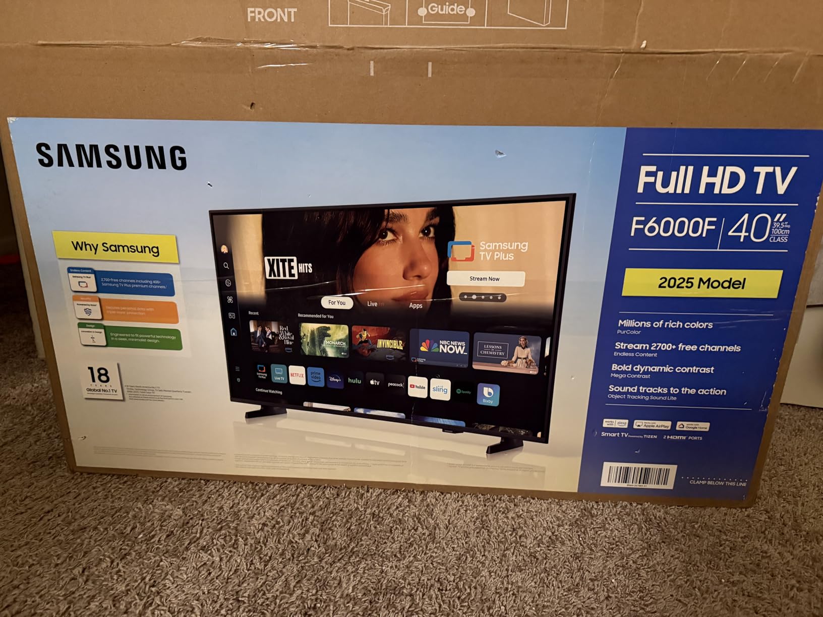 Samsung 32-Inch Class HD H5000F Smart TV (2025 Model) HDR, Object Tracking Sound Lite, Knox Security, One UI Tizen - Customer Photo 1