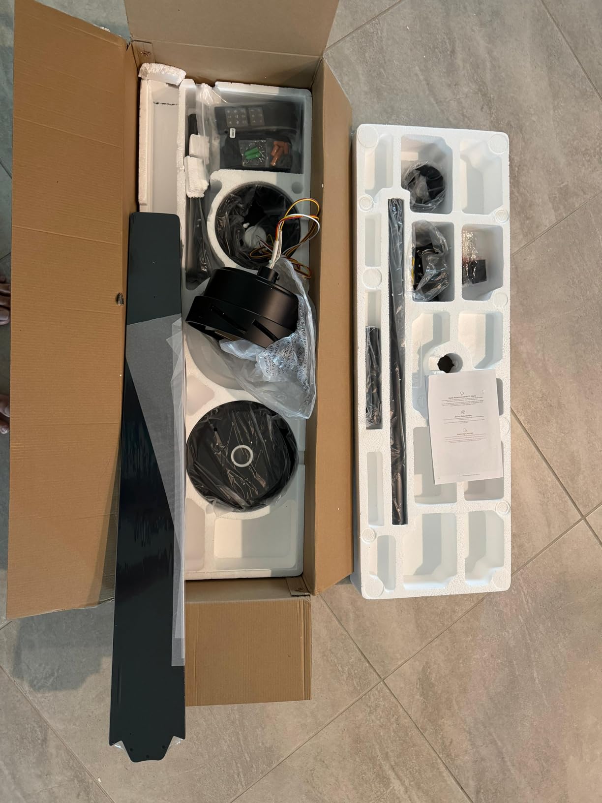 CubiCubi Ceiling Fans with Lights - 52 inch Black Ceiling Fan with Light and Remote/APP, Dimmable, Super Quiet, Modern Ceiling Fan for Indoor Bedroom, Living Room, Kitchen Customer Review CubiCubi Ceiling Fans with Lights - 52 inch Black Ceiling Fan with Light and Remote/APP, Dimmable, Super Quiet, Modern Ceiling Fan for Indoor Bedroom, Living Room, Kitchen - Customer Photo 2