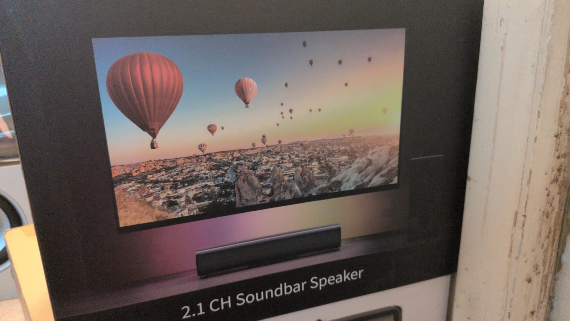 Wohome Sound Bar for Smart TV with Wired Subwoofers, 2.1 Channel Small TV Soundbar Speakers with Colorful Backlight, Home Theater Surround Sound System, Bluetooth 5.3/ Optical/AUX Connectivity Customer Review Wohome Sound Bar for Smart TV with Wired Subwoofers, 2.1 Channel Small TV Soundbar Speakers with Colorful Backlight, Home Theater Surround Sound System, Bluetooth 5.3/ Optical/AUX Connectivity - Customer Photo 1