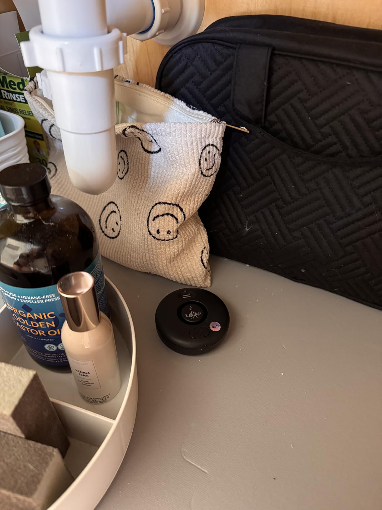 5 Pack Black Water Leak Alarm Detector, 120dB Loud Alert Water Sensor, IP66 Waterproof, Sensitive Leak and Drip Alert, Easy Installation for Home, Basement Flood Prevention, Bathroom, Sink, Laundry - Customer Photo 2