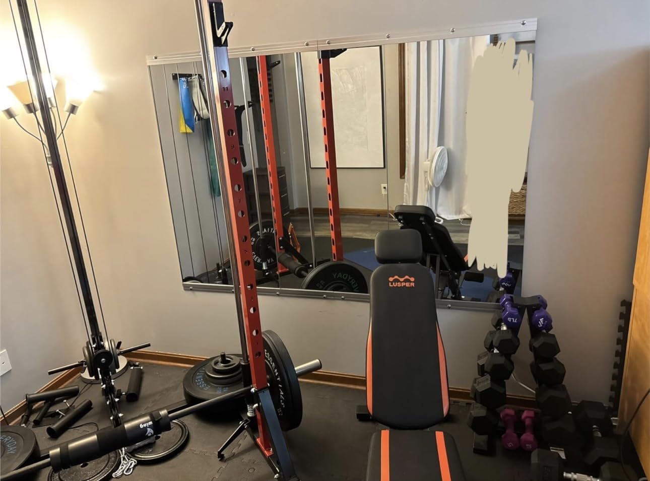 VooBang Home Gym Mirror - 2 PCS 24×48 inches, Large Wall Mounted Frameless Full Length Body Mirror for Dancing Studio, Exercise, Fineness, Yoga, Tempered Glass - Customer Photo 2