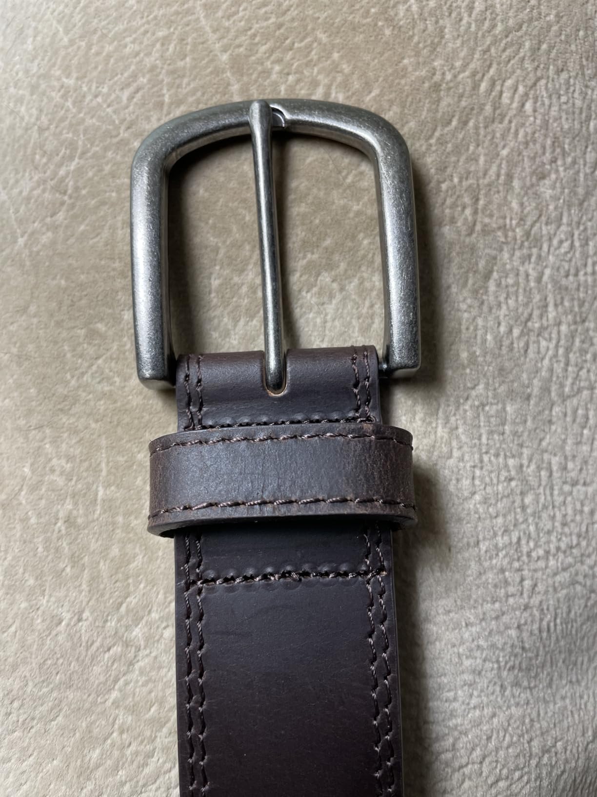 Men's Full Grain Leather Belt for Everyday Casual Jeans, 1.5