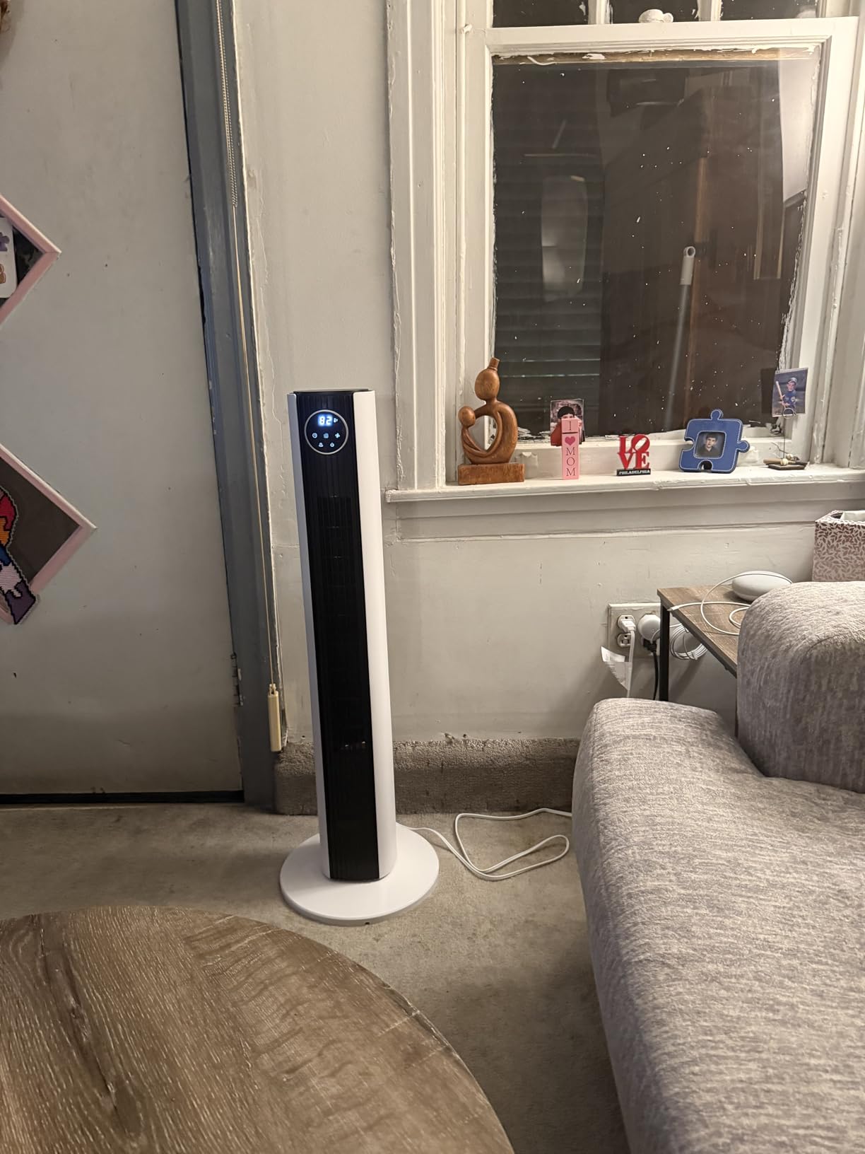 Antarctic Star Tower Fan Portable Floor Fans 85°Oscillating Fan Quiet Cooling 12H Timer Remote Control Standing Bladeless Electric 3 Wind Speeds 4 Modes Bedroom Office,36 inch, White - Customer Photo 1