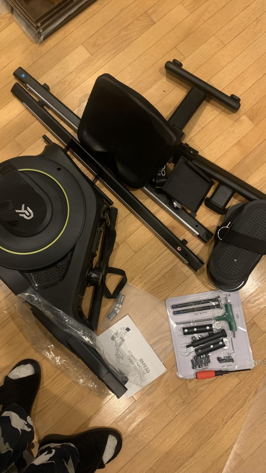 Rowing Machine for Home, 350 LB Capacity, 16-Level Silent Resistance, Magnetic Rowing Machines for Home Foldable, Full-Body Workout Compact Rowing Machine for Cardio & Strength with APP Support - Customer Photo 2