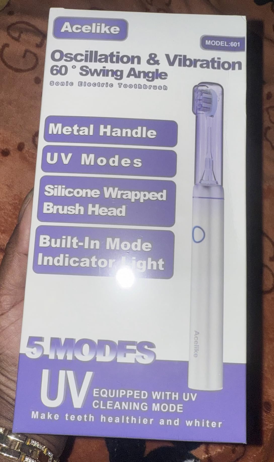 Metal Electric Toothbrush with UV Mode, Vibration and Oscillation Electric Toothbrush for Adults, 6 Brush Heads & Travel Case & Dust Cover, 5 Modes & Built in Timer, One Charge Last 120 Day（Rose） - Customer Photo 1