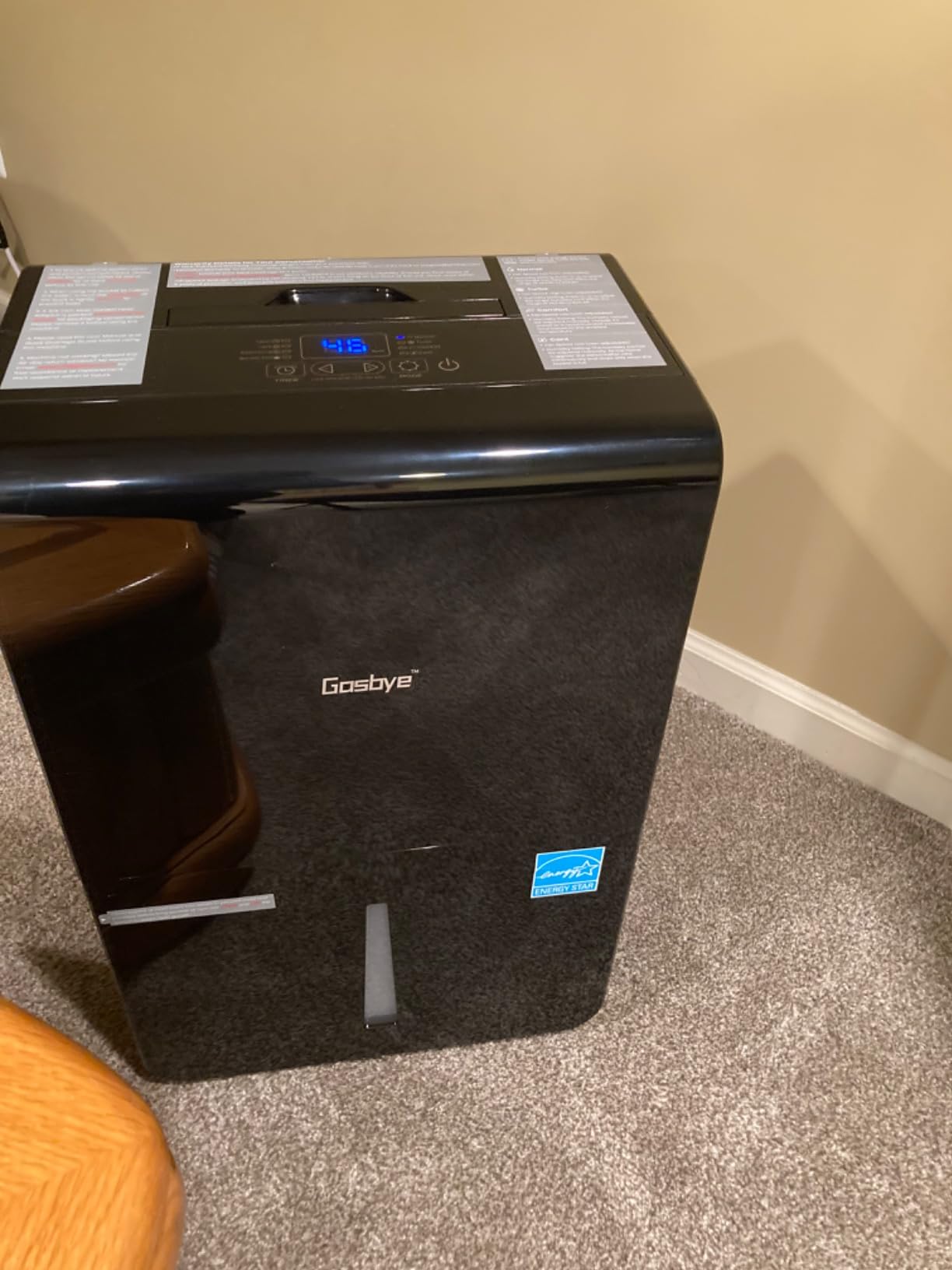 4500 Sq.Ft. 2025 Energy Star Dehumidifier for Basement with Drain Hose, Max 75 Pints/D Dehumidifier for Large Room, [43dB Quiet Compressor], Easy Drainage, Auto-restart, Black - Customer Photo 4