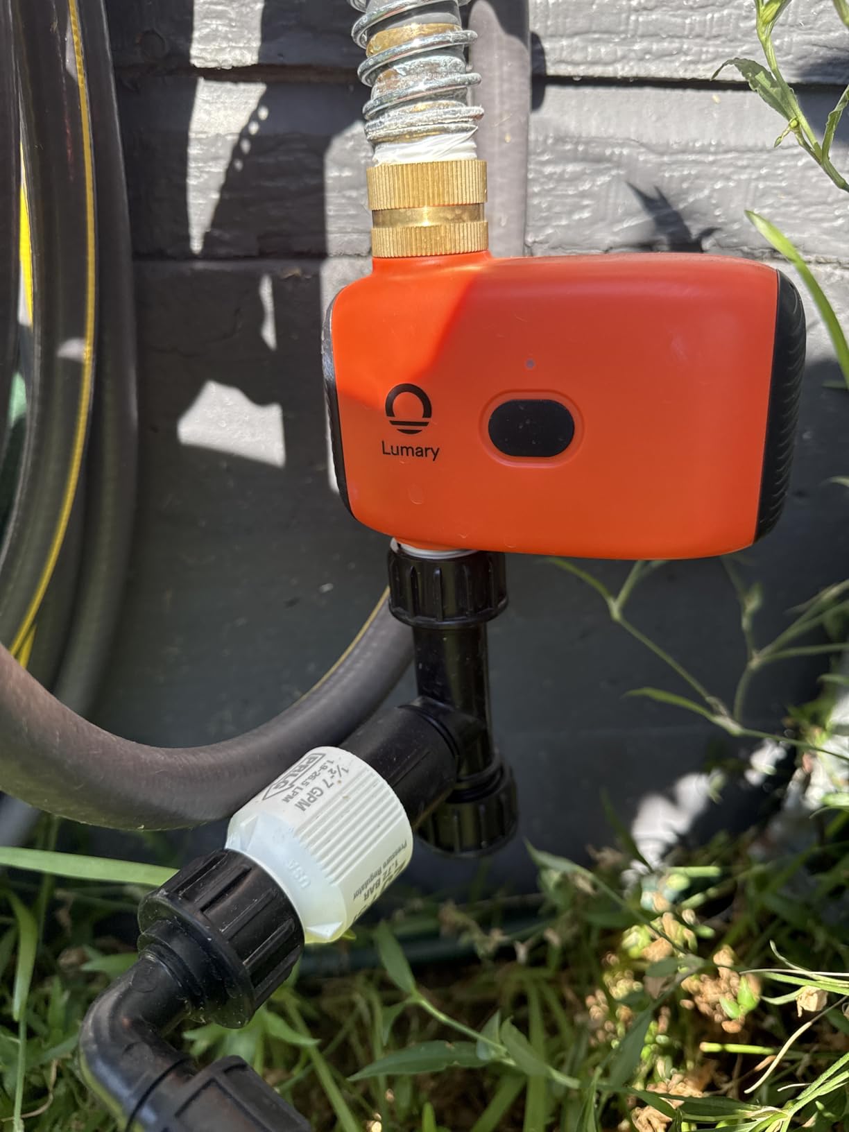 Lumary WiFi Sprinkler Timer, Smart Water Timer for Garden Hose, Automatic Irrigation Controller System, App/Voice/Manual Control, Compatible with Alexa/Google Assistant, Brass Inlet - Customer Photo 1