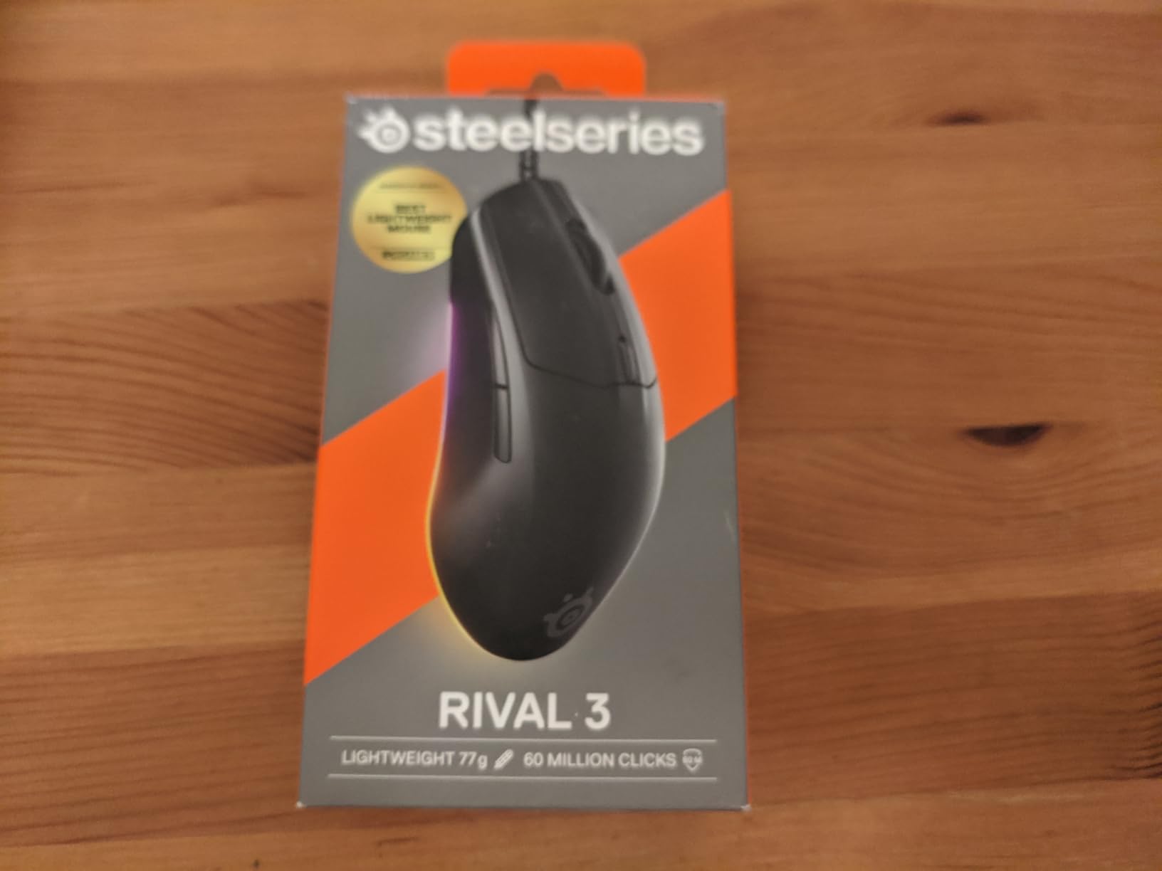 SteelSeries Rival 3 Gen 2 Gaming Mouse — 8500 DPI TrueMove Core Optical Sensor — 60 Million Click Durability — Low Latency — 77g Lightweight — 100% PTFE Feet — RGB — Black - Customer Photo 1
