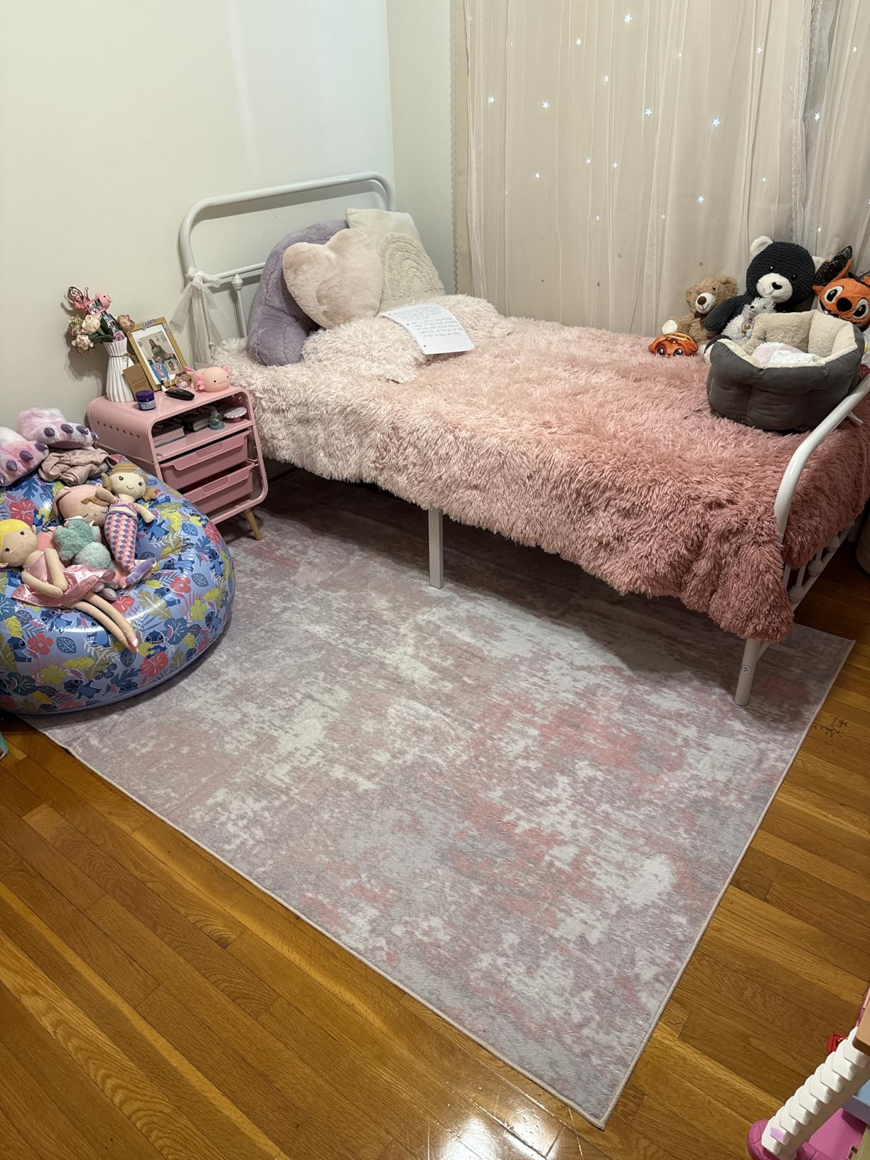 Washable Area Rugs 5'x7' Non-Slip Modern Abstract Soft for Living Room Entryway Bedroom Nursery, Print Pattern, Black Gray Customer Review Washable Area Rugs 5'x7' Non-Slip Modern Abstract Soft for Living Room Entryway Bedroom Nursery, Print Pattern, Black Gray - Customer Photo 2