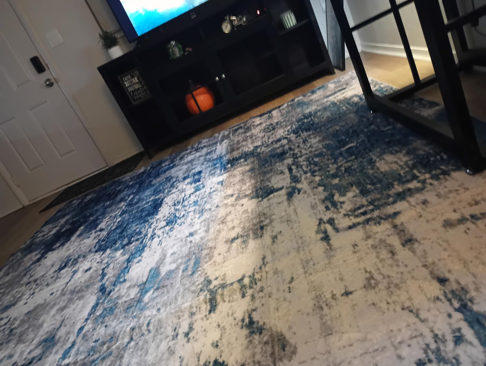 Washable Area Rugs 5'x7' Non-Slip Modern Abstract Soft for Living Room Entryway Bedroom Nursery, Print Pattern, Black Gray Customer Review Washable Area Rugs 5'x7' Non-Slip Modern Abstract Soft for Living Room Entryway Bedroom Nursery, Print Pattern, Black Gray - Customer Photo 4