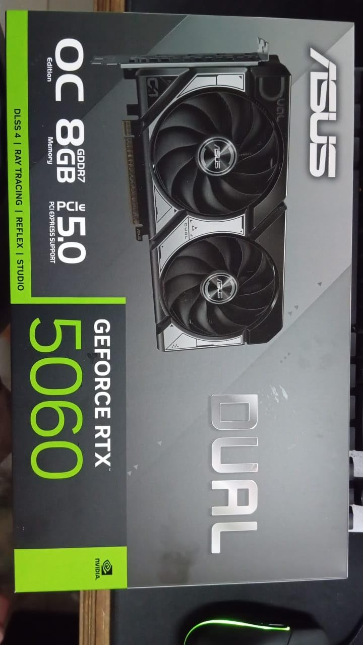 ASUS TUF Gaming GeForce RTX™ 5060 8GB GDDR7 OC Edition Gaming Graphics Card (PCIe® 5.0, HDMI®/DP 2.1, 3.1-Slot, Military-Grade Components) - Customer Photo 1