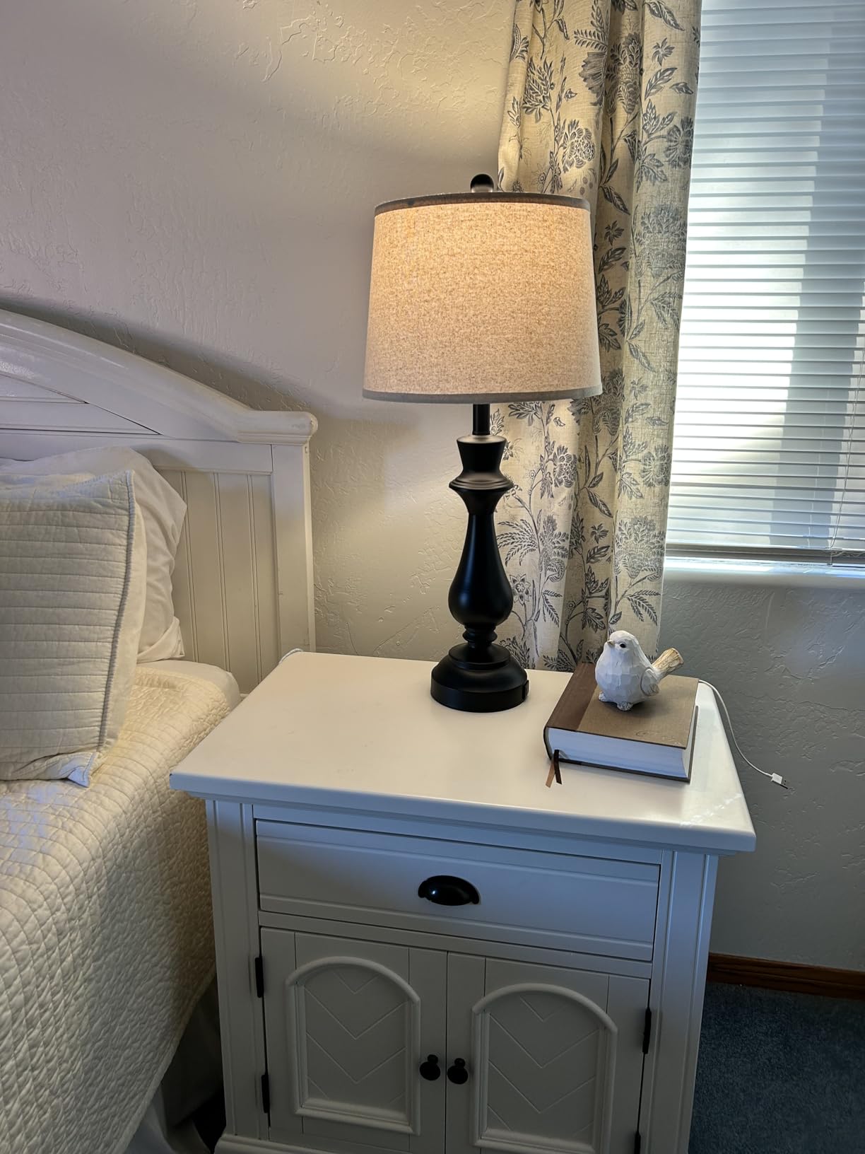 Modern Black Table Lamps Set of 2 for Living Room,30