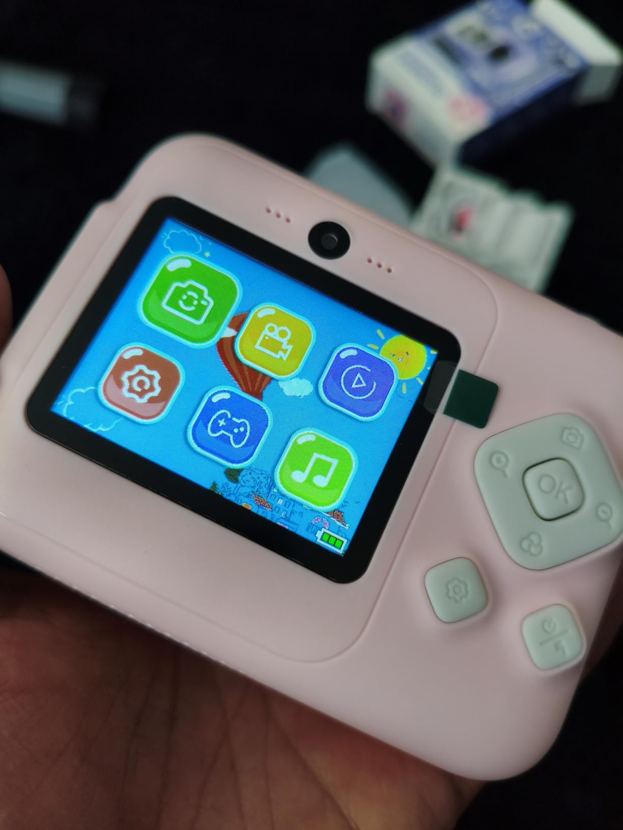 Kids Camera, 1080P Instant Digital Print Camera for Kids, Christmas Birthday Gifts for 4 5 6 7 8 9 10 Year Old Girls Boys, Portable Toy with 32GB SD Card & 3 Rolls Printing Paper, Pink - Customer Photo 3