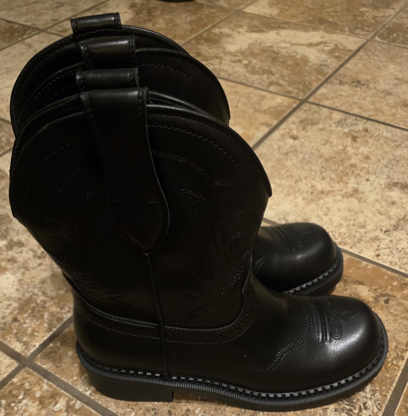 DREAM PAIRS Cowboy Cowgirl Boots for Women, Round Toe Embroidered Mid Calf Western Boots for Work, Country Concerts, Rodeos, Casual Outings - Customer Photo 3