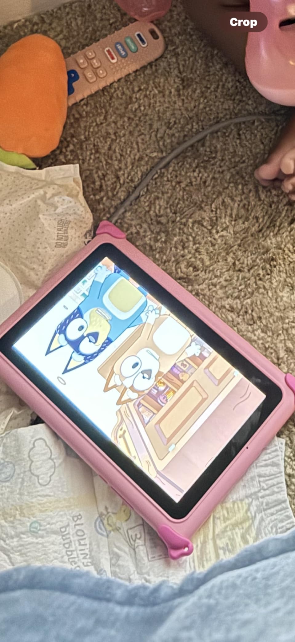 Kids Tablet 7 inch Tablets for Kids 3-7 32GB Toddler Tablet with Stand Case, IPS Touch Screen, Parental Control, WiFi, GMS, YouTube Educational Baby Child Learning Tablets for Boys Girls (Pink) - Customer Photo 1