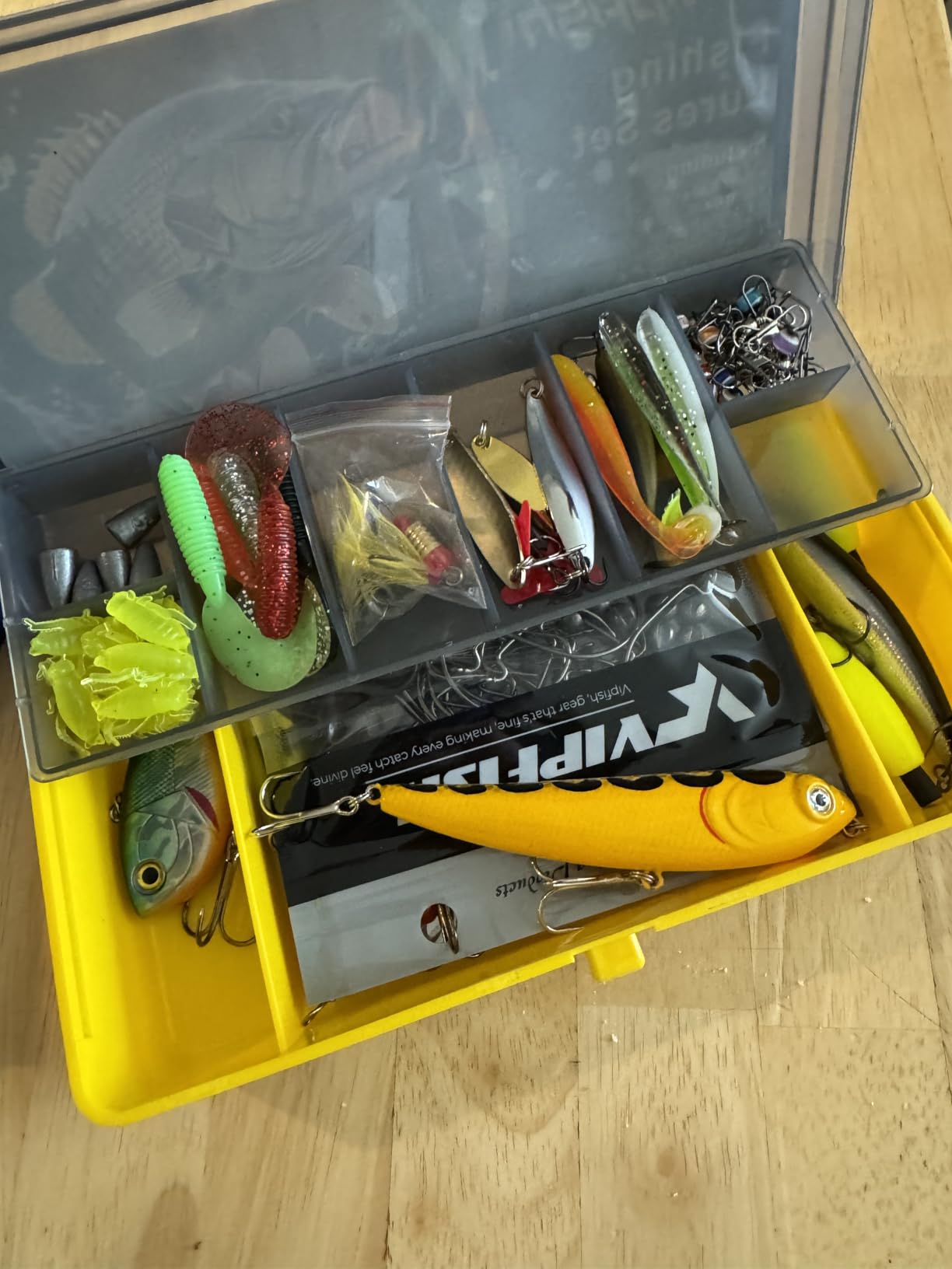 145PCS Fishing Tackle Box Kit with Tackle Included, Fishing Lures, Fishing Hooks & Fishing Accessories Kits for Freshwater Fishing Gear, Great Gifts for Fishingman - Customer Photo 2