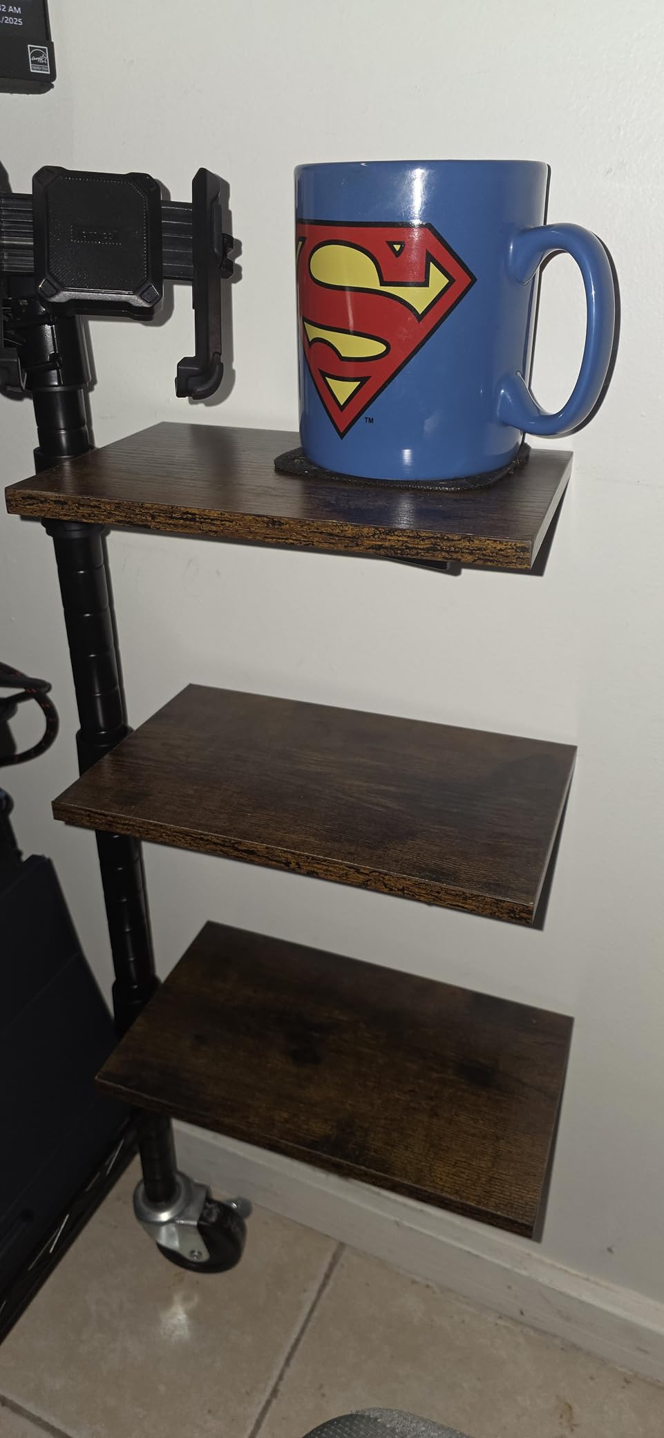 PawsWhirl 3 Tier Clamp On Desk Shelf - Over Or Under Table Clamp Shelf, 360° Rotatable Desk Storage for Home Office, Gaming and Storage Tray, Desktop Shelves for Desktop Thicknesses from 0.5-1 Inch - Customer Photo 1