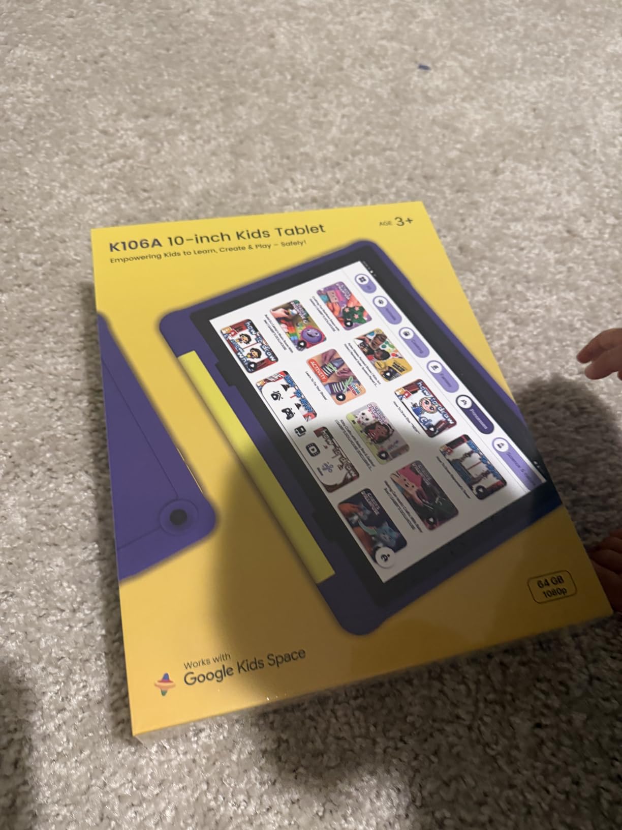 Kids Tablet, 2025 Android 15 Tablet for Kids Age 3+, 8GB+64GB, Expandable to 512GB, 10