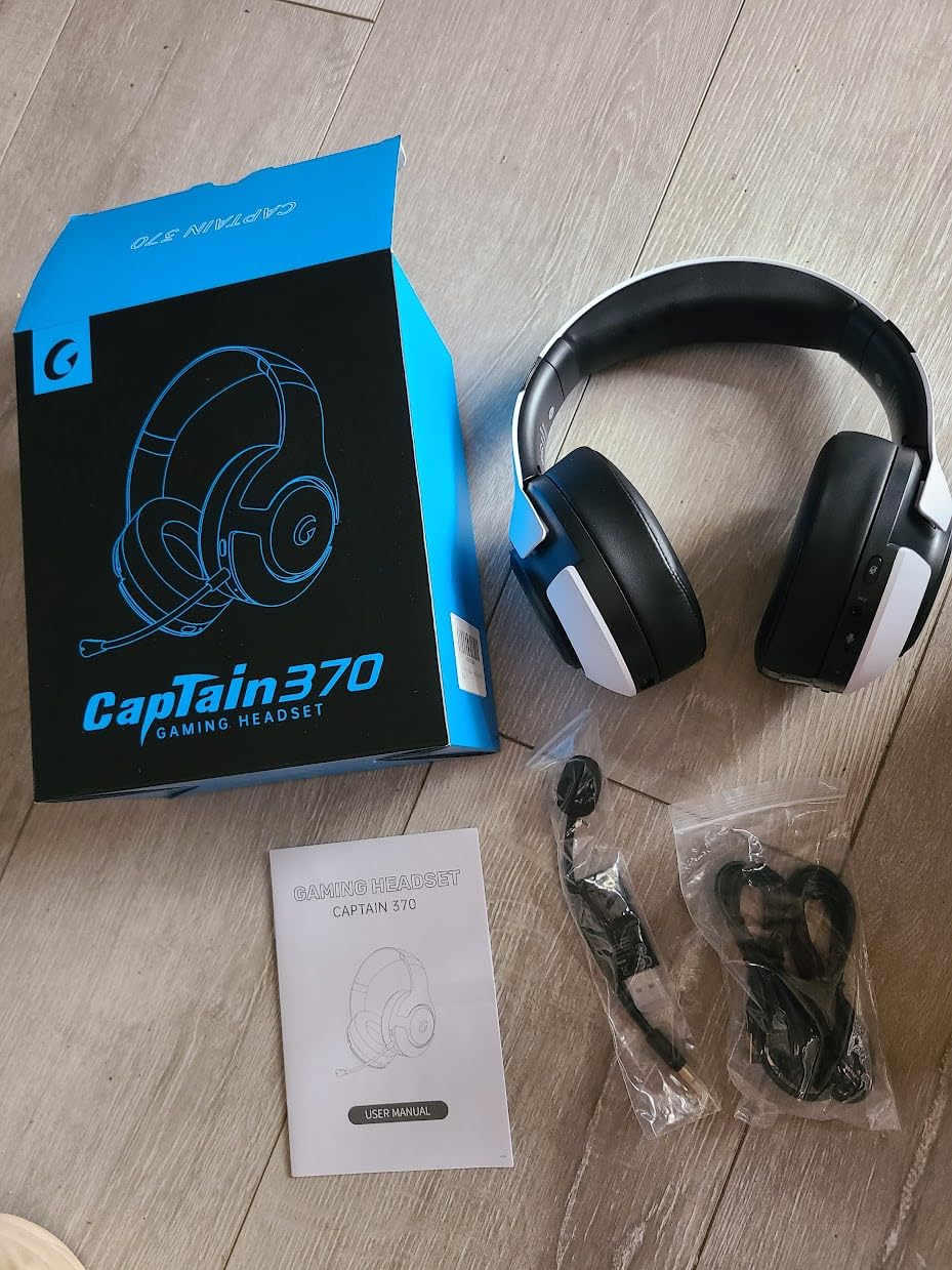 Gtheos Wireless Gaming Headset for ps5, ps4, Elden Ring, PC, Mac, Switch, Bluetooth 5.3 Gaming Headphones with Noise Canceling Microphone, 45H Battery, RGB Light, White - Customer Photo 4